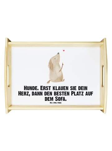 Mr. & Mrs. Panda Tablett Hund Liebe mit Spruch in Weiß