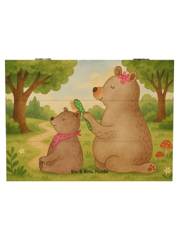 Mr. & Mrs. Panda Holzkiste Bär Kind Design ohne Spruch in Weiß