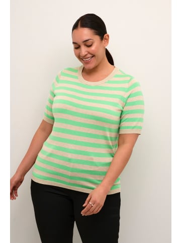 KAFFE curve Strickpullover KClizzy Regular fit in Feather Gray Mel./Green