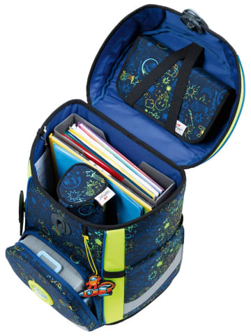 DerDieDas Schulrucksack ErgoFlex Easy Set in Neon Crazy