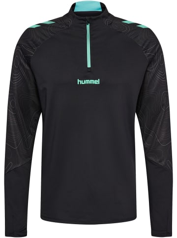Hummel Halbreißverschluss Sweatshirt Hmlblaze Herren in BLACK/POOL BLUE