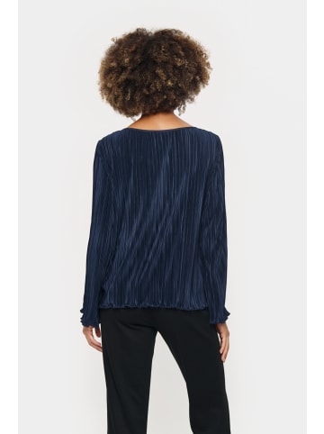 SAINT TROPEZ Langarm-Bluse ZuniSZ Gerade Passform in Night Sky