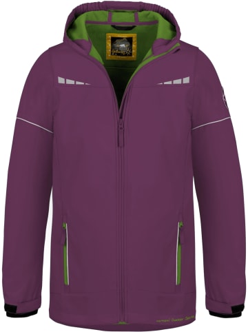 Normani Outdoor Sports Kinder Softshelljacke Galway in Lila/Violett/Grün