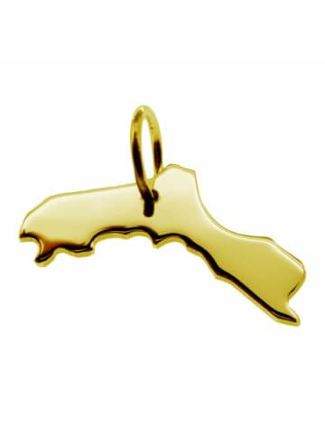 Schmuckador Anhänger der Landkarte Kurdistan in massiv 333 Gelbgold in gold
