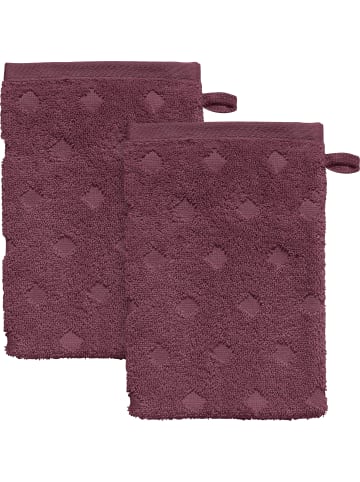 Erwin Müller Frottier Waschhandschuh 2er-Pack Baden-Baden in beere