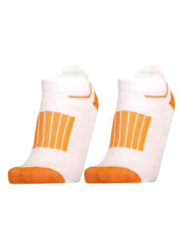 UphillSport Füßlinge FRONT LOW 2er Pack in White, orange