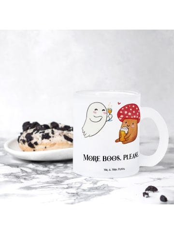 Mr. & Mrs. Panda Kaffeebecher Gespenst  Prost  mit Spruch in Transparent