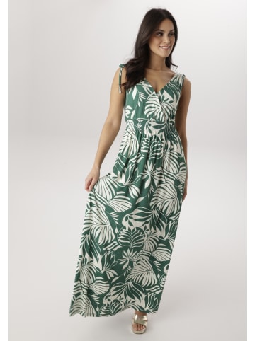 Aniston SELECTED Sommerkleid in grün-offwhite