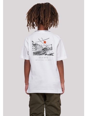 F4NT4STIC T-Shirt Escape Discover the World Town Train Station in weiß