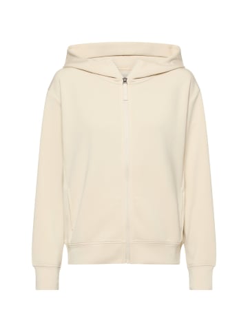 Camel Active Sweatjacke mit Kapuze in Perlweiß