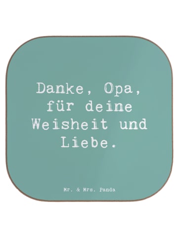 Mr. & Mrs. Panda Untersetzer für Gläser Spruch Opa Weisheit und ... in Meeresbrise
