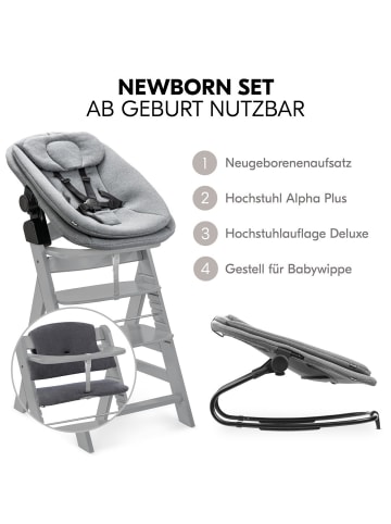 Hauck Alpha Plus 4-tlg. Newborn Set - Hochstuhl in weiss,grau