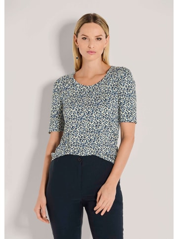 MADELEINE Halbarmshirt mit Animal-Print in marine / nebelblau