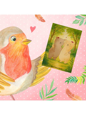 Mr. & Mrs. Panda neujahrskarte Bären Schwestern Design ohne Spruch in Weiß