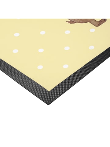 Mr. & Mrs. Panda Schmutzfangmatte Bären mit Hut ohne Spruch in Gelb Pastell