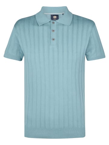 Petrol Industries Gestricktes Poloshirt Seafoamcrest in Blau