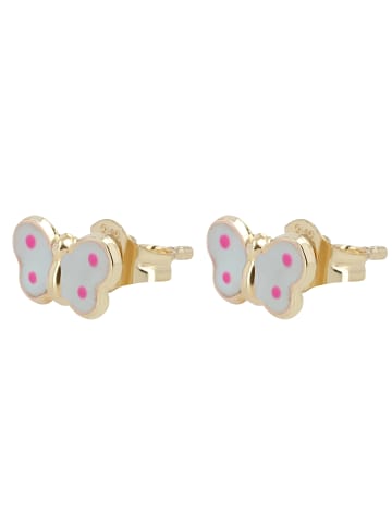 Adeliás Mädchen Ohrringe – Ohrstecker aus 333 Gold mit Emaille in gold