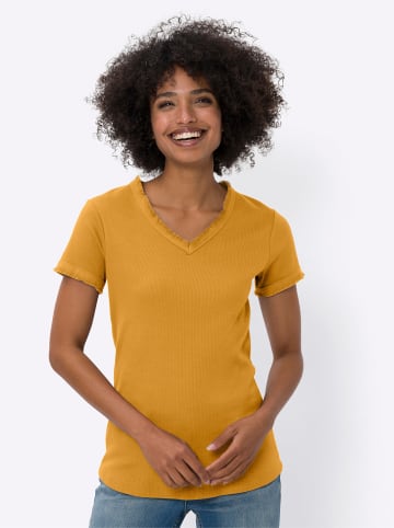 Heine V-Shirt in ocker