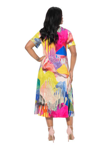 Ulla Popken figurbetontes Kleid in magenta