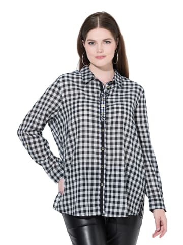 Ulla Popken Trachtenbluse in schwarz