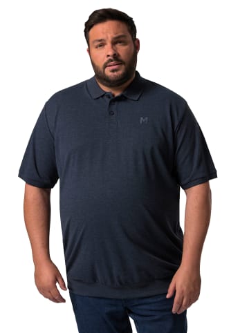 Men Plus Poloshirt in navy blau