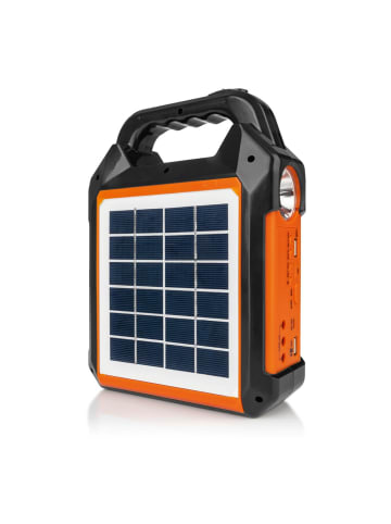 EASYmaxx Solar-Generator Kit 4500mAh schwarz/orange  Schwarz