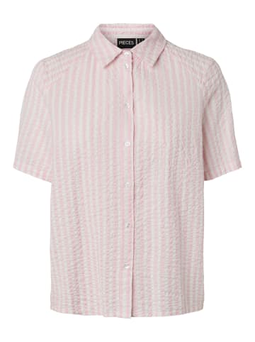 Pieces Kurzarmhemd in Roseate Spoonbill