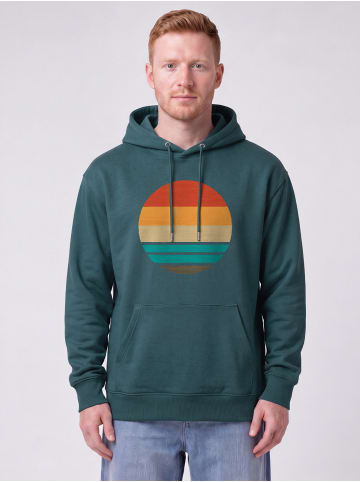 wat? Apparel Sweatshirt Retro Sunset Ocean in Petrol
