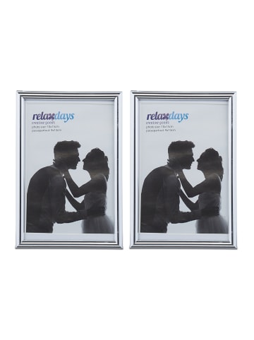 relaxdays 4 x Bilderrahmen in Silber - 10 x 15 cm