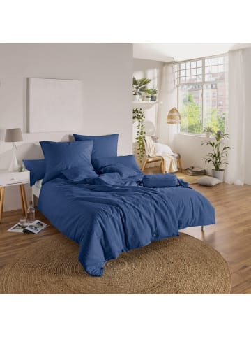 Erwin Müller Seersucker Kuschelkissenbezug Rosenheim in dunkelblau