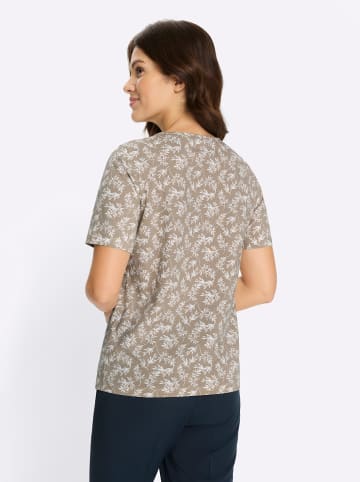 Sieh an! V-Shirt in sesam-ecru-bedruckt