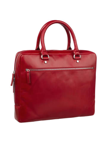 Leonhard Heyden Cambridge Aktentasche Leder 37 cm Laptopfach rot
