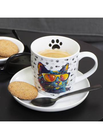 Geda Labels Tasse Cool Cat in Weiß - 300ml