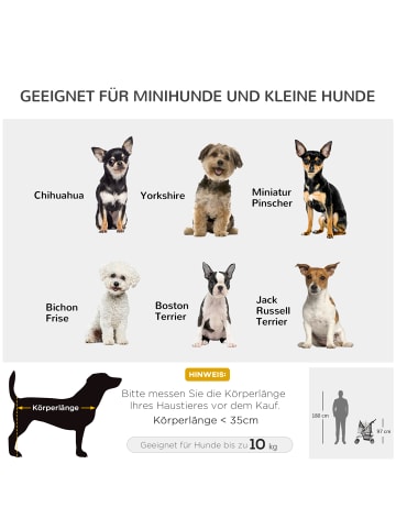 Pawhut Hundebuggy 75L x 45B x 97H cm