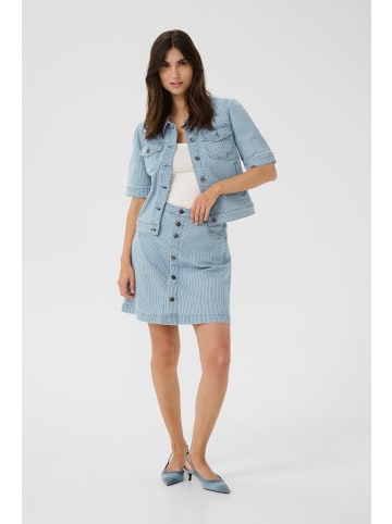 CULTURE Jeansjacke CUmilky Slim fit in Blue/White Stripe