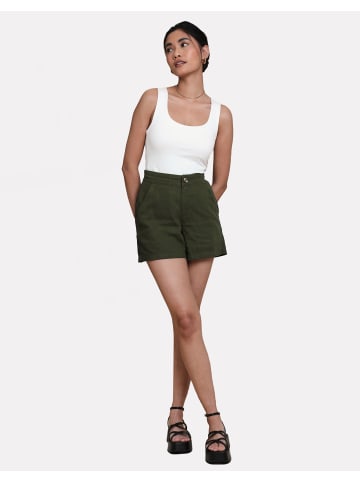 Threadbare Shorts THB Cactus Class Linen Short in olive