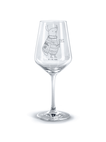 Mr. & Mrs. Panda Rotweinglas Nachtfalter Fähnchen ohne Spruch in Transparent