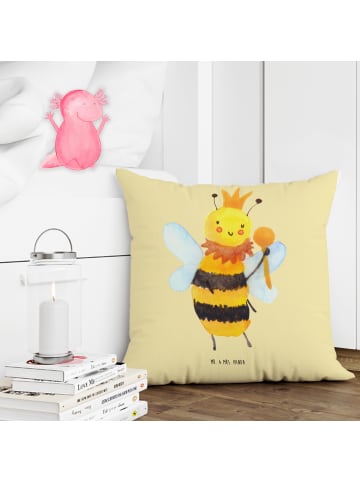 Mr. & Mrs. Panda Zierkissen Biene König ohne Spruch in Gelb Pastell