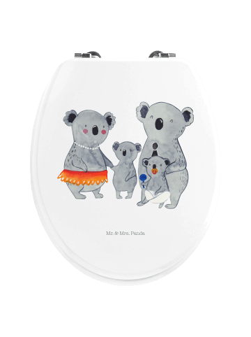 Mr. & Mrs. Panda Motiv WC Sitz Koala Familie ohne Spruch in Weiß