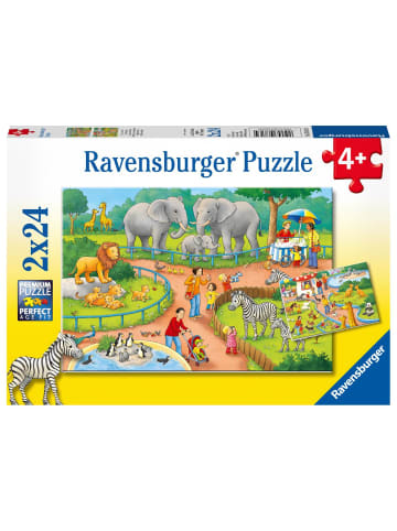 Ravensburger Ein Tag im Zoo. Kinderpuzzle 2 x 24 Teile