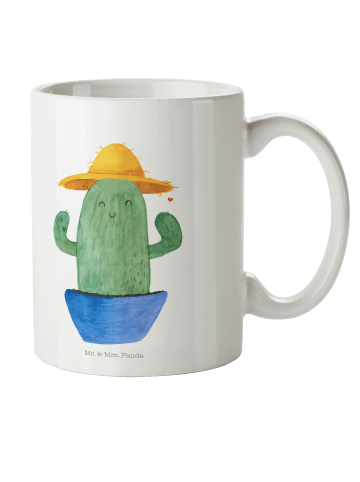 Mr. & Mrs. Panda Kindertasse Kaktus Hut ohne Spruch in Weiß