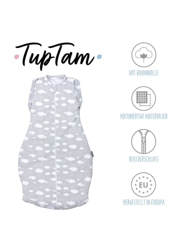 TupTam Babay Schlafsack Pucksack Round in grau/weiß