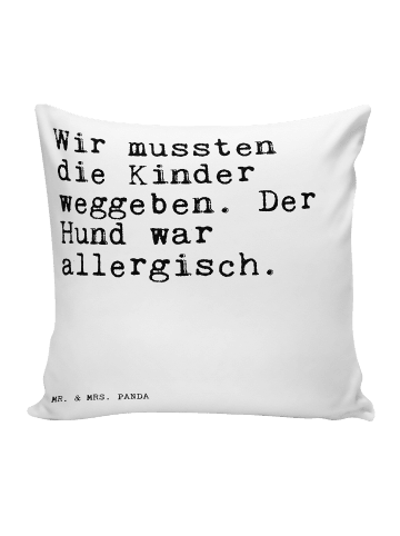 Mr. & Mrs. Panda 40x40 Kissen Wir mussten die Kinder... mit Spruch in Weiß