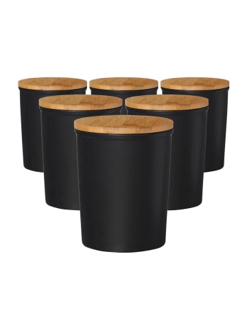 Ritzenhoff & Breker 6er Set Vorratsdosen Jasper 1,8 l schwarz-braun in schwarz-braun