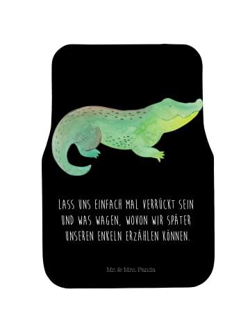 Mr. & Mrs. Panda Fußmatte Auto Krokodil mit Spruch in Schwarz