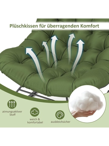 COSTWAY Schaukelstuhl für drinnen & draußen in Grün