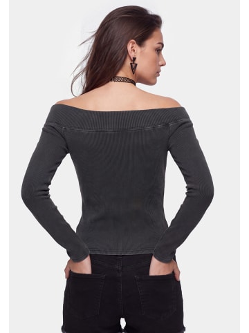 myMo ROCKS Women Longsleeve in Grey Stone Wash
