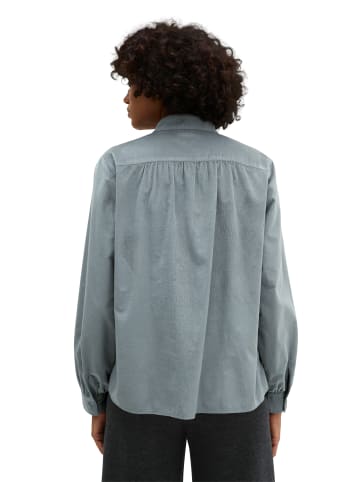 Marc O'Polo Samtbluse relaxed in Foggy Blue