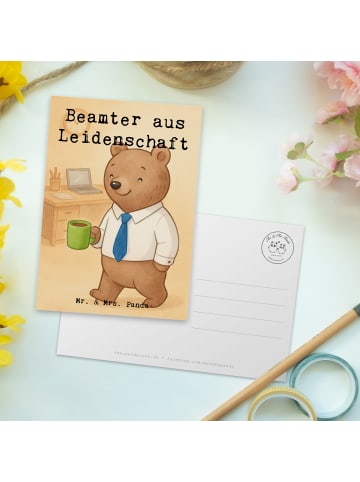 Mr. & Mrs. Panda Postkarte Beamter Leidenschaft Design mit Spruch in Weiß