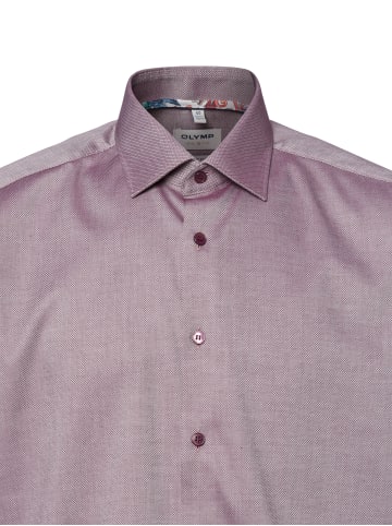 OLYMP  Hemd in aubergine